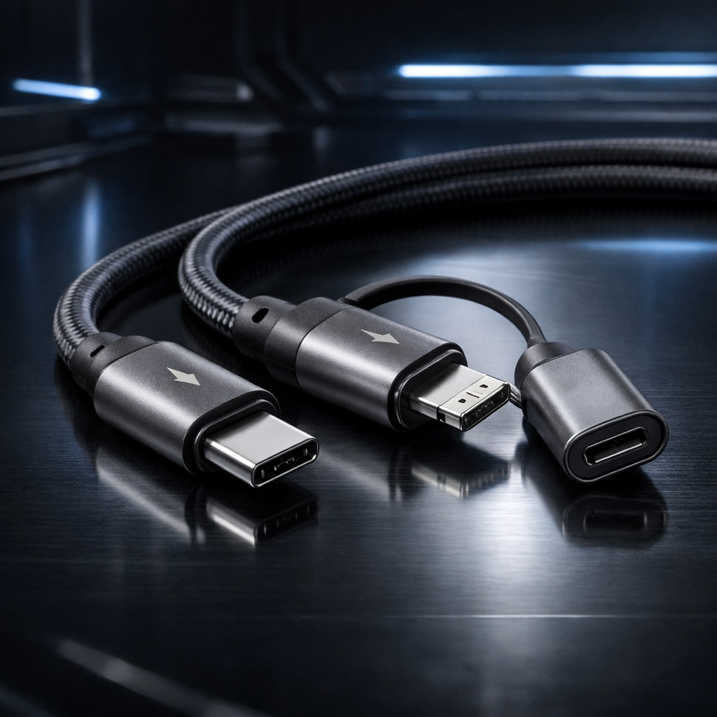 2-in-1 braided cable