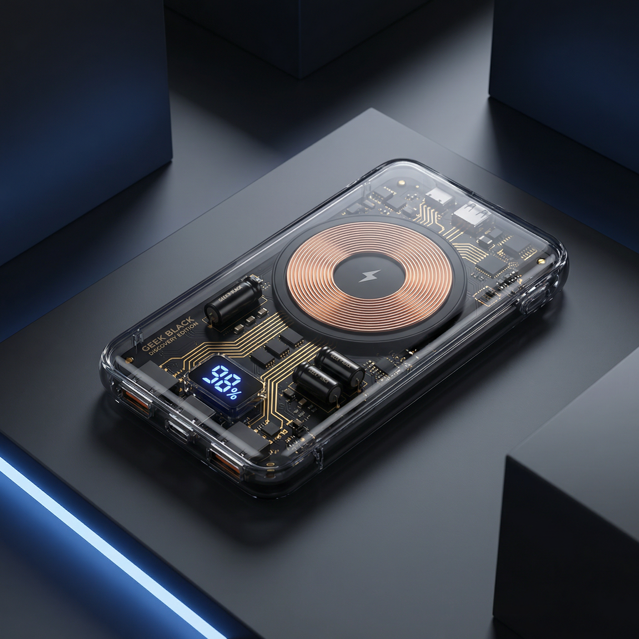 PB-003 transparent explorer fast-charge power bank